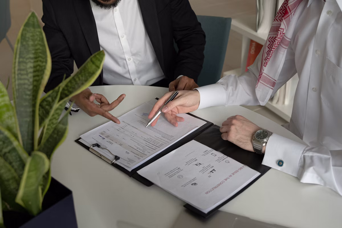 Rani Aridi reviewing mortgage loan options with a client in Irvine, CA